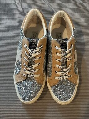 Vintage Havana Brenda Silver Glitter
